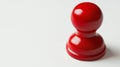 Red Wooden Pawn Close-Up, Single Object, Minimalist Composition, Game Piece, Strategy Game Piece, Strategy Royalty Free Stock Photo