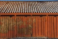 Red wooden shed Royalty Free Stock Photo