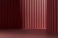 red wooden Wall floor with spotlights for product placements and copy space for ads. Royalty Free Stock Photo