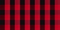 Red woolen cotton wear textile background. Seamless flannel texture. Fustian clothes fabric surface pattern. Checkered material Royalty Free Stock Photo
