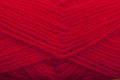 Red woolen thread closeup Royalty Free Stock Photo