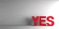 Red word YES Royalty Free Stock Photo