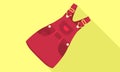 Red workwear icon, flat style Royalty Free Stock Photo