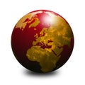 Red world globe Royalty Free Stock Photo