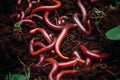 Red worms In Compost