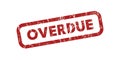 Overdue Red Grungy Rubber Stamp Royalty Free Stock Photo