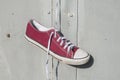 Red worn sneaker Royalty Free Stock Photo