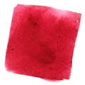 Red wry watercolor square Royalty Free Stock Photo