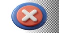 Red X cancel button icon close delete error wrong mark choice png transparent image Generative AI