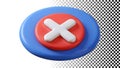 Red X cancel close button error delete stop remove ui alert icon png transparent image Generative AI