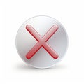 a red x symbol on a white background Royalty Free Stock Photo