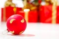 Red xmas ball Royalty Free Stock Photo
