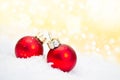 Red xmas balls Royalty Free Stock Photo