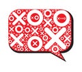 Red XOXO Speech Bubble