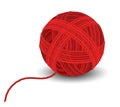 Red yarn ball