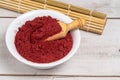 Red yeast rice powder or angkak Royalty Free Stock Photo