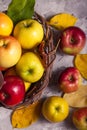 Apple in basket Royalty Free Stock Photo
