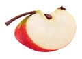 Red yellow apple slice Royalty Free Stock Photo