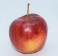 1red and yellow apple on white background