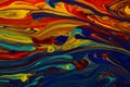 Red-yellow-blue abstract multicolor liquid background, painting, paint splash, colorful paint Royalty Free Stock Photo