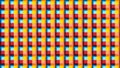 Red Yellow Blue Black Square Pattern with Optical Depth and Geometric Symmetry Royalty Free Stock Photo