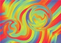 Red Yellow and Blue Gradient Curvature Ripple Lines Background Vector Art Royalty Free Stock Photo