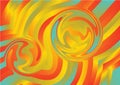 Red Yellow and Blue Gradient Ripple Lines Background Illustration Royalty Free Stock Photo