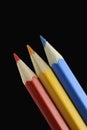 Red, Yellow and Blue Pencils Royalty Free Stock Photo