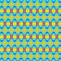 Red yellow blue textile pattern bright background, abstract texture, graphics Royalty Free Stock Photo