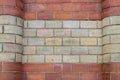 Red and yellow brick wall texture Royalty Free Stock Photo