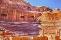 Red Yellow Carved Amphitheater Petra Jordan