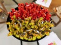 Red yellow chocolates