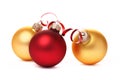 Red and yellow Christmas balls