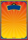 Red and yellow circus poster Royalty Free Stock Photo