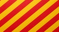 Red and yellow diagonal striped hazard warning background safety construction pattern graphic texture backdrop created with AI Royalty Free Stock Photo