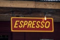 Red and Yellow Expresso Sign