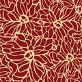 Red and yellow flowers background