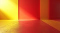 Red and Yellow Gradient Room With Light Streaks