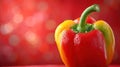 A red, yellow and green bell pepper with water droplets on it, AI Royalty Free Stock Photo