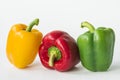 Red, yellow, green bell peppers for health Royalty Free Stock Photo