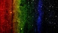 Red yellow green black and blue glitter textured background. wallpaper.