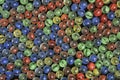 Red Yellow Green and Blue Marbles - Image 2 Royalty Free Stock Photo