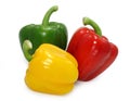 Red, yellow and green paprika