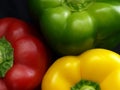 Red Yellow Green Peppers tops Royalty Free Stock Photo