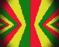 Red, yellow, green rasta flag Royalty Free Stock Photo