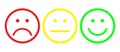Red, yellow and green smileys Royalty Free Stock Photo