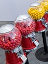 Red and yellow gumballs