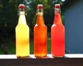 Red and Yellow Home Brewed Fermented Kombucha