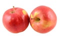 Red-yellow Jonathan apples, isolated Royalty Free Stock Photo