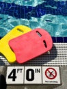 Two Kick Boards by a Pool - No Diving Royalty Free Stock Photo